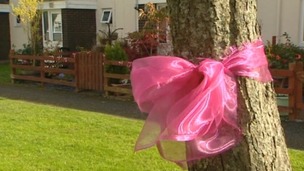 A pink ribbon