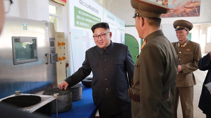 Kim Jong-un's North Korea also fired three missiles on Saturday.