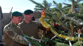 Marines decorate Christmas tree