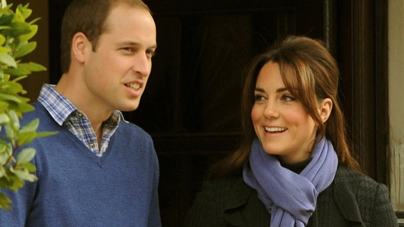 The Duke and Duchess of Cambridge pictured leaving the King Edward VII hospital