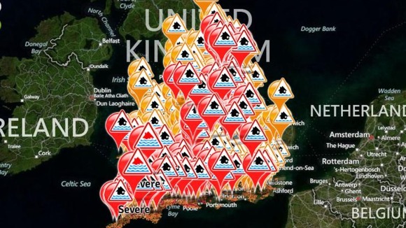 The Environment Agency has issued warnings and alerts across England and Wales