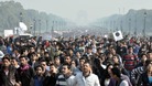 Thousands of people have continued to demonstrate in India's capital.