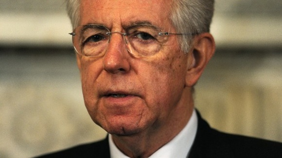 Italy's outgoing Prime Minister Mario Monti.