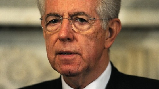 Italy's outgoing Prime Minister Mario Monti.