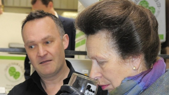 Princess Anne at Ilkley Brewery