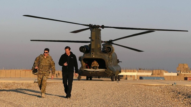 David Cameron seen earlier this month at a forward operating base in Helmand Province, Afghanistan