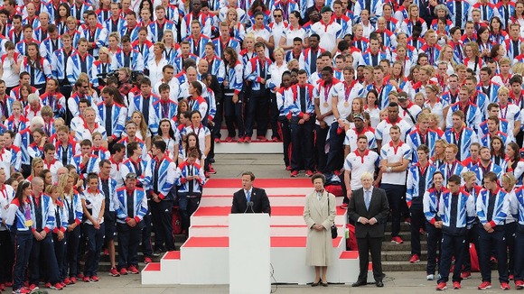 David Cameron seen at the victory parade for the Olympics and Paralympics in September