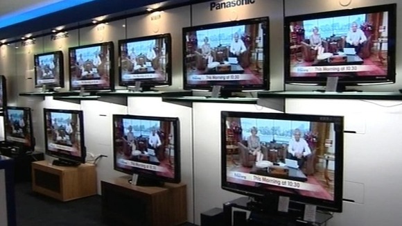 Televisions in a shop.