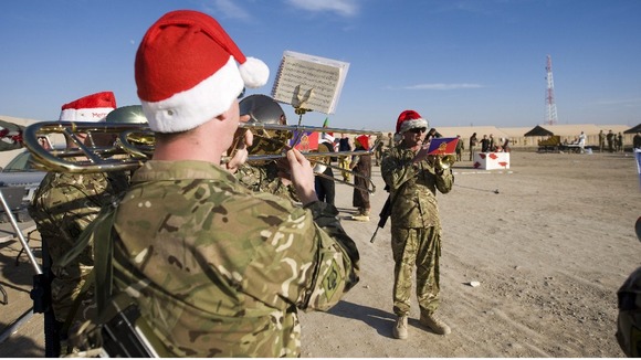 Christmas carols at Camp Bastion