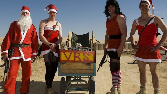 A very heavily guarded sleigh