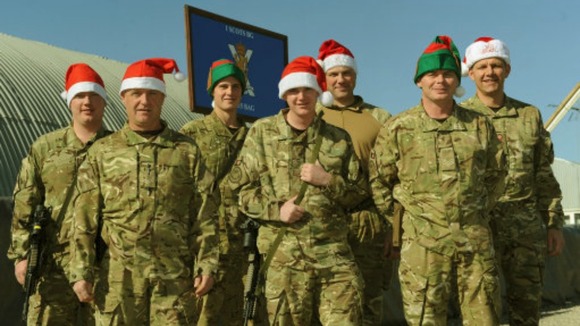 Troops on tour in Afghanistan celebrate Christmas