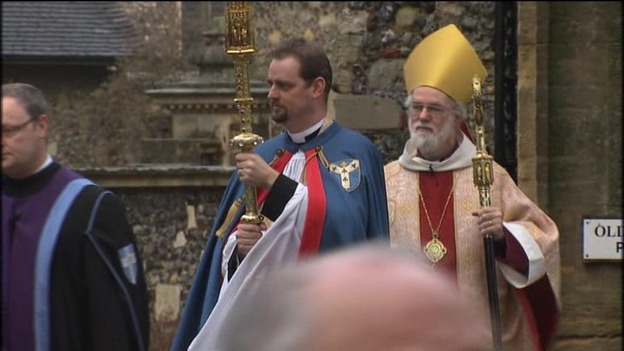 The Archbishop of Canterbury, Dr Rowan Williams, at Canterbury Cathedral