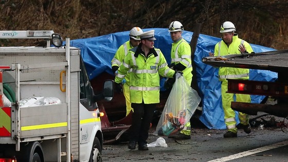 M6 crash scene