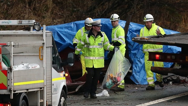 M6 crash scene