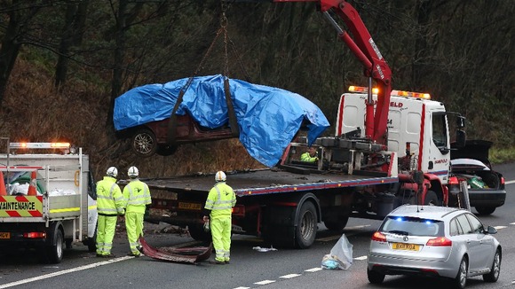 M6 crash scene