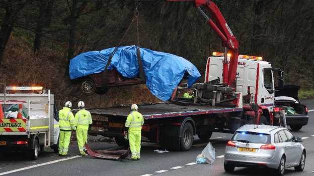 M6 crash scene