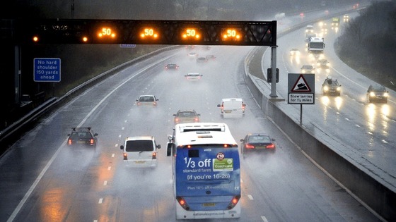 M5 Motorway in North Somerset