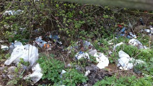 Rubbish by the A14