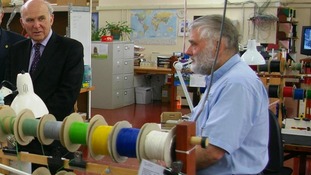 Vince Cable at Skye Instruments in Llandrindod Wells