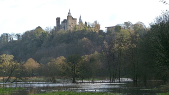 Churnet Valley in Staffordshire was flooded on Christmas Eve