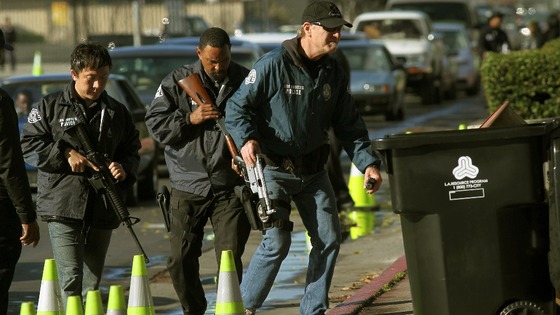Dozens of cars queued and waited for police officers to collect and dispose of the weapons.