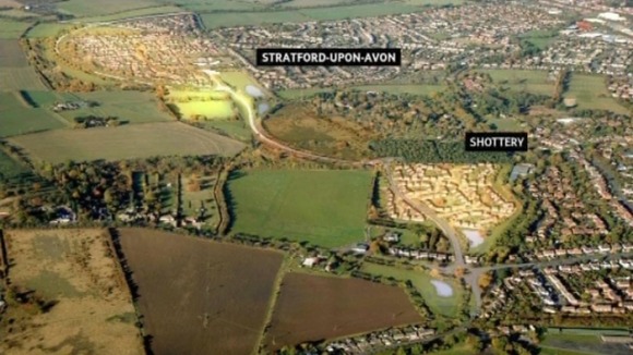 The housing development is planned for Shottery, near Stratford-upon-Avon