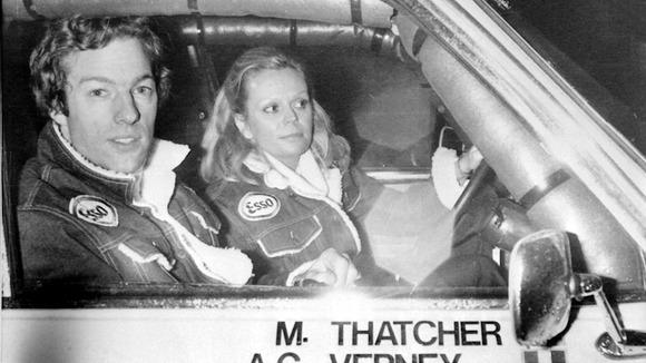Mark Thatcher with his French co-driver Anne-Charlotte Verney during the 1982 Paris to Dakar rally.