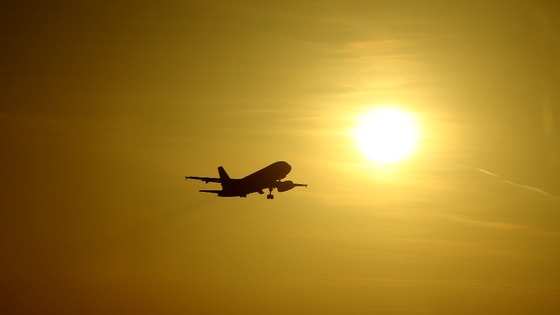 A plane takes off from London's Heathrow Airport.