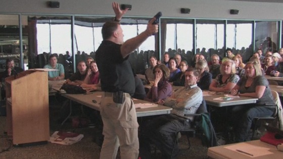 Teachers in Utah were given free advice on how to handle a gun
