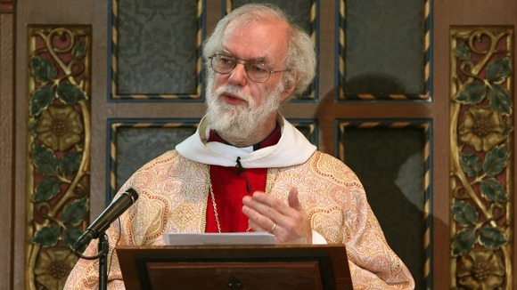 Dr Rowan Williams delivering his final Christmas day sermon as Archbishop of Canterbury