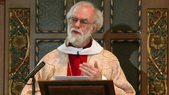 Dr Rowan Williams delivering his final Christmas day sermon as Archbishop of Canterbury
