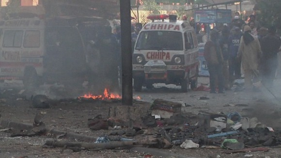 At least six people were killed in the explosion