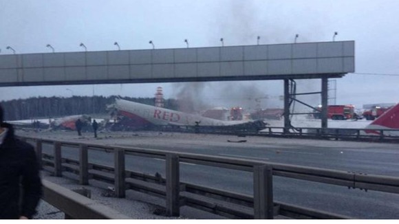 The apparent plane crash.