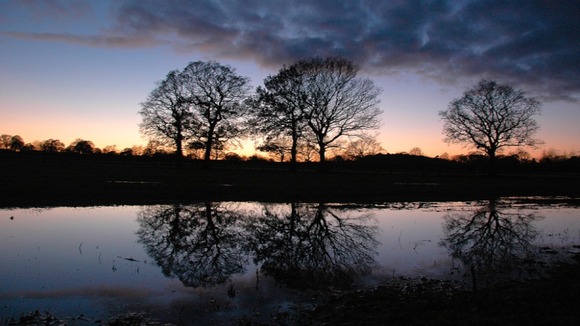 flooded lake in Wythall