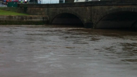 River Ribble with high water levels