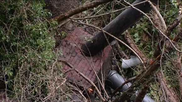Landslide in Ystalyfera