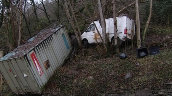 Landslide in Ystalyfera