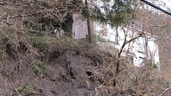 Landslide in Ystalyfera