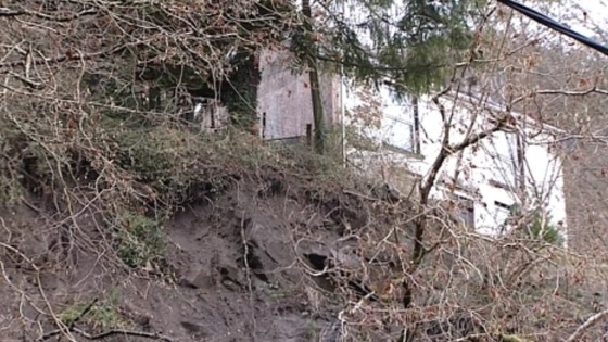Landslide in Ystalyfera