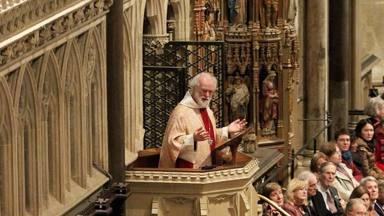 The Archbishop of Canterbury Dr. Rowan Williams delivers his final sermon in Canterbury Cathedral.
