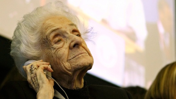 Italian Nobel Prize-winning scientist Montalcini pictured in 2009