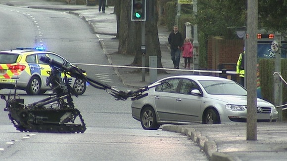 The scene in Belfast this afternoon