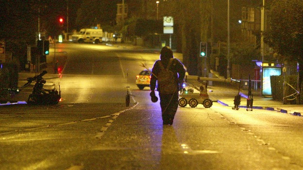 Police cleared the road after the device was found