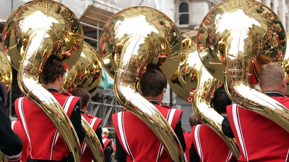 Participants take part in the New Year's Day parade in London. Picture date: Sunday January 1, 2012.