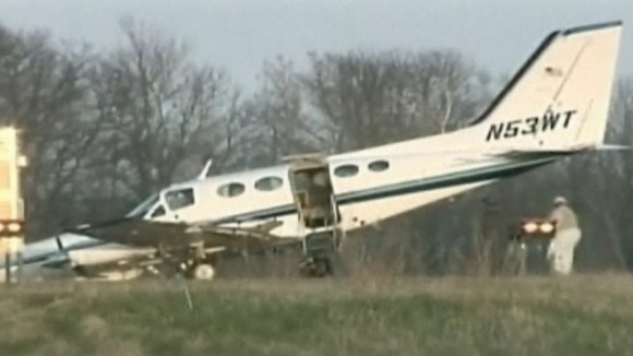Plane crash lands in Wisconsin in the United States