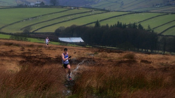 Olympic Triathlon Bronze medalist Jonathan Brownlee on his way to victory