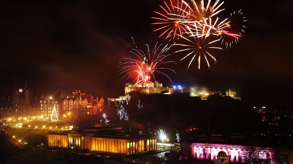 Fireworks go off over Edinburgh Castle as part of the new year 2013 Hogmanay celebrations