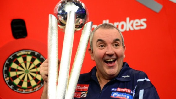 Phil Taylor picked up a £200,000 cash prize for winning.