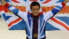 Tom Daley as he celebrates his Bronze medal