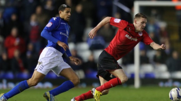 Joe Mason in action against Birmingham